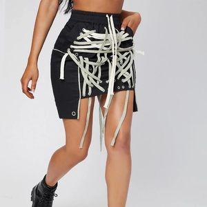 SHEIN Drawstring High Low Skirt | Medium